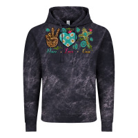 Cloud Black Peace Love Cross Vintage Hoodie - BundleAndBundleShop