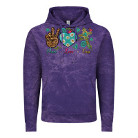 Cloud Purple Peace Love Cross Vintage Hoodie - BundleAndBundleShop