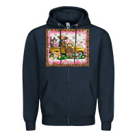 Navy Easter Day with farm animals tumbler Zipper Hoodie - HowdyJamesFarm