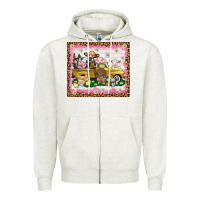 Oatmeal Heather Easter Day with farm animals tumbler Zipper Hoodie - HowdyJamesFarm
