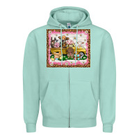 Seafoam Easter Day with farm animals tumbler Zipper Hoodie - HowdyJamesFarm