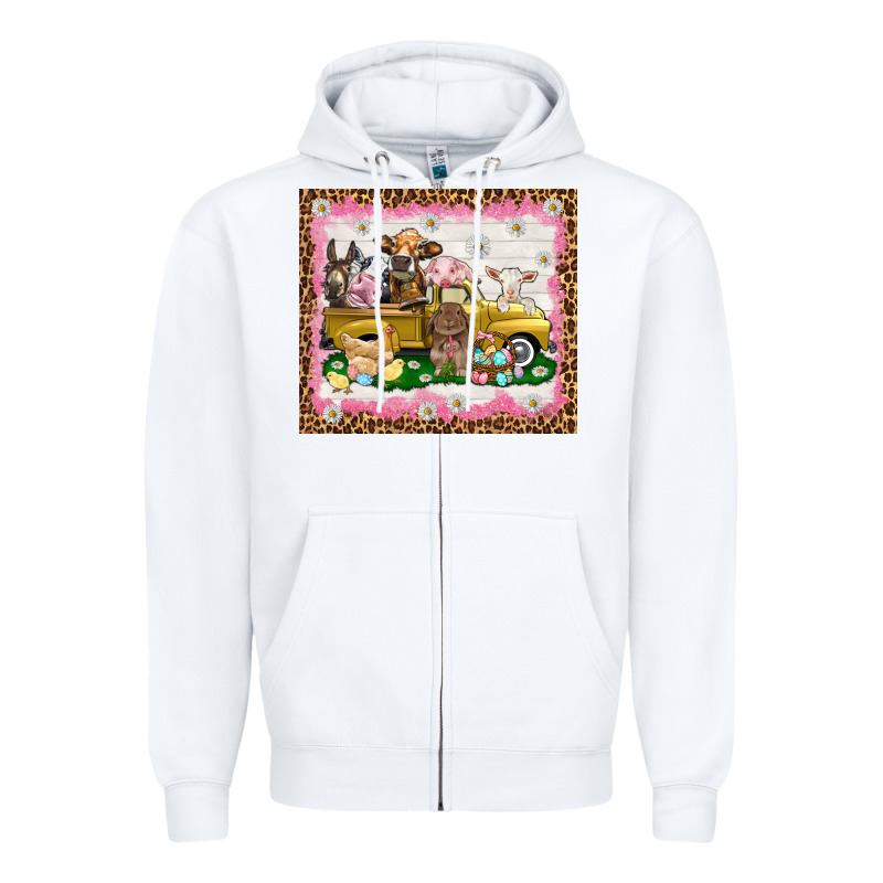 Easter Day With Farm Animals Tumbler Zipper Hoodie by HowdyJamesFarm | Teevron