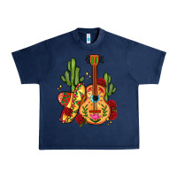 Navy mexican guitar Urban Heavy Tee - LillyAllenDesigns