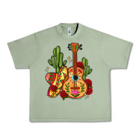 Oil Green mexican guitar Urban Heavy Tee - LillyAllenDesigns