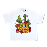 White mexican guitar Urban Heavy Tee - LillyAllenDesigns