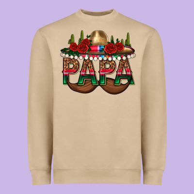 Papa Heavyweight Sweatshirt Designed By Texasbilliewilder