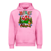 Fuchsia Pink merry christmas car Urban Hoodie - CowhideDigitalArt