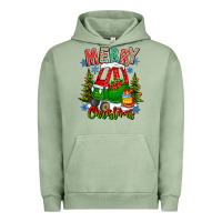 Pigment Oil Green merry christmas car Urban Hoodie - CowhideDigitalArt