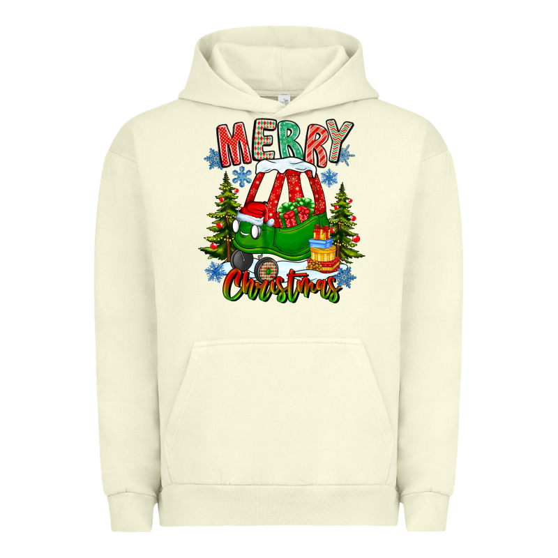 Merry Christmas Car Urban Hoodie by CowhideDigitalArt | Teevron