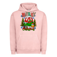 Pigment Salmon merry christmas car Urban Hoodie - CowhideDigitalArt
