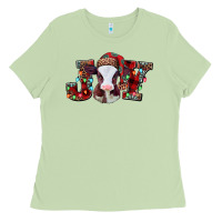 Matcha joy baby cow christmas Ladies Tee - Jasminsmagicworld