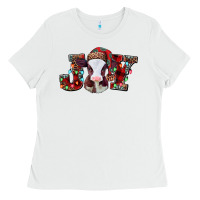 White joy baby cow christmas Ladies Tee - Jasminsmagicworld