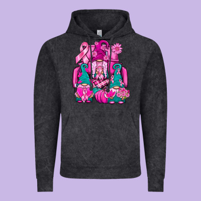 Breast Cancer Gnomies Truck Vintage Hoodie Designed By Bundleandbundleshop