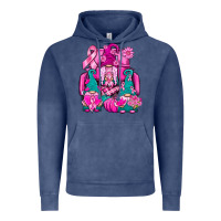 Vintage Denim Breast Cancer Gnomies Truck Vintage Hoodie - BundleAndBundleShop