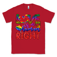 Red Love İs a Human Right Classic Tee - BundleAndBundleShop
