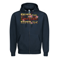 Navy Super mom super wife super tired Zipper Hoodie - CowGirlArtShop