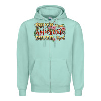 Seafoam Super mom super wife super tired Zipper Hoodie - CowGirlArtShop