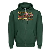 Sports Green Super mom super wife super tired Zipper Hoodie - CowGirlArtShop