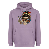 Lavender American Mother skull Heavyweight Hoodie - FaDigitalArtStudio