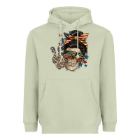 Matcha American Mother skull Heavyweight Hoodie - FaDigitalArtStudio