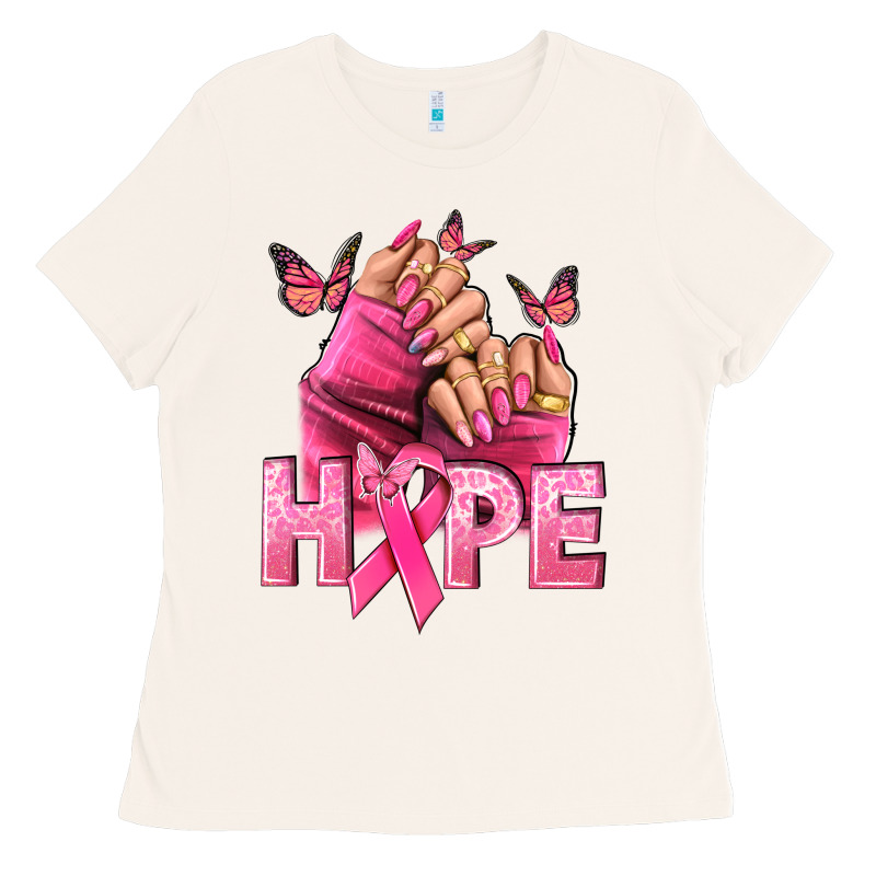 Hope Cancer Nails Ladies Tee by NancyCooperArtShop | Teevron