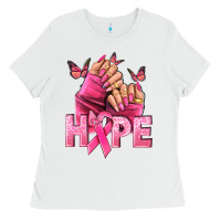 White hope cancer nails Ladies Tee - NancyCooperArtShop