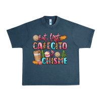 Midnight Navy but first cafecito y chisme Urban Heavy Tee - LillyAllenDesigns