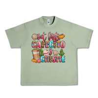 Oil Green but first cafecito y chisme Urban Heavy Tee - LillyAllenDesigns
