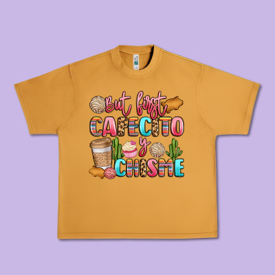 But First Cafecito Y Chisme Urban Heavy Tee Designed By Lillyallendesigns