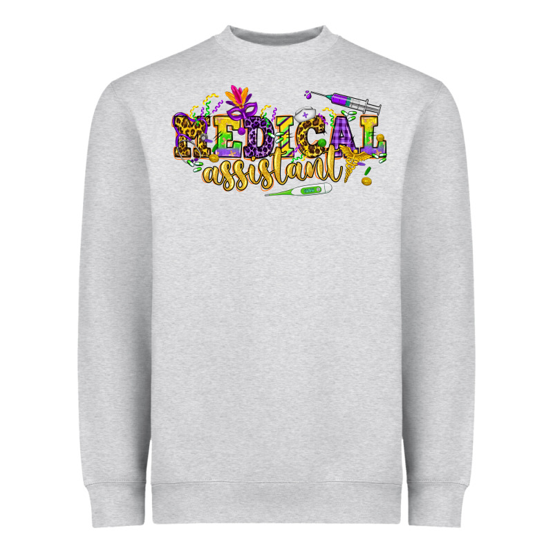 Ma Medical Assistant Mardi Gras Heavyweight Sweatshirt by NancyCooperArtShop | Teevron
