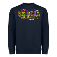 Navy MA Medical Assistant Mardi Gras Heavyweight Sweatshirt - NancyCooperArtShop