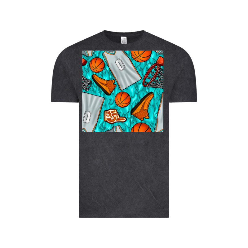 Basketball Uniform And Hoop Seamless Pattern Vintage Tee by BundleAndBundleShop | Teevron