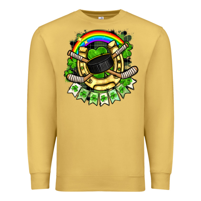 St. Patrick's Day Hockey Premium Sweatshirt by FaDigitalArtStudio | Teevron