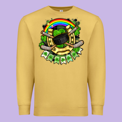 St. Patrick's Day Hockey Premium Sweatshirt Designed By Fadigitalartstudio