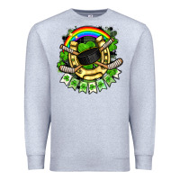 Heather Grey St. Patrick's Day Hockey Premium Sweatshirt - FaDigitalArtStudio