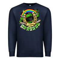 Navy St. Patrick's Day Hockey Premium Sweatshirt - FaDigitalArtStudio