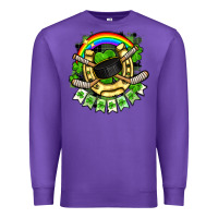 Purple St. Patrick's Day Hockey Premium Sweatshirt - FaDigitalArtStudio
