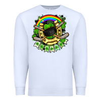 White St. Patrick's Day Hockey Premium Sweatshirt - FaDigitalArtStudio