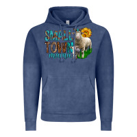 Vintage Denim Small Town Mama With Sheeps Vintage Hoodie - BundleAndBundleShop