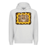 Dove Grey Baby Cow Leopard Sunflowers Premium Hoodie - CowCowDesign