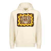 Sandshell Baby Cow Leopard Sunflowers Premium Hoodie - CowCowDesign