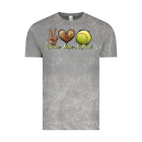 Cloud Rock peace love softball Vintage Tee - JahusDesignShop