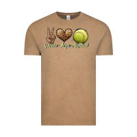 Vintage Coffee peace love softball Vintage Tee - JahusDesignShop