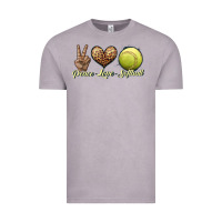 Vintage Zinc peace love softball Vintage Tee - JahusDesignShop