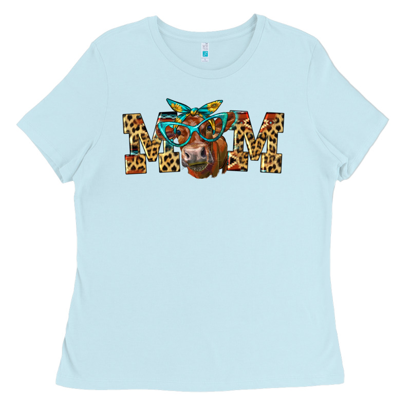 Western Mom Red Angus Cow Ladies Tee by LillyAllenDesigns | Teevron