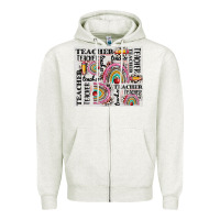 Oatmeal Heather teacher tumbler Zipper Hoodie - CowGirlArtShop