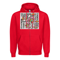 Red teacher tumbler Zipper Hoodie - CowGirlArtShop