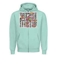 Seafoam teacher tumbler Zipper Hoodie - CowGirlArtShop