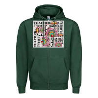Sports Green teacher tumbler Zipper Hoodie - CowGirlArtShop