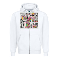 White teacher tumbler Zipper Hoodie - CowGirlArtShop